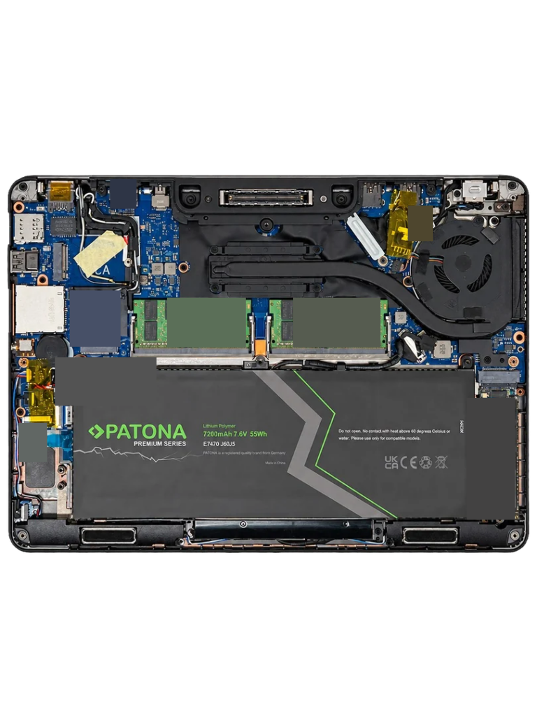 Innenansicht des geöffneten Dell Latitude E7270