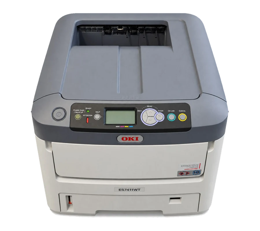OKI ES7411WT Drucker in Frontansicht