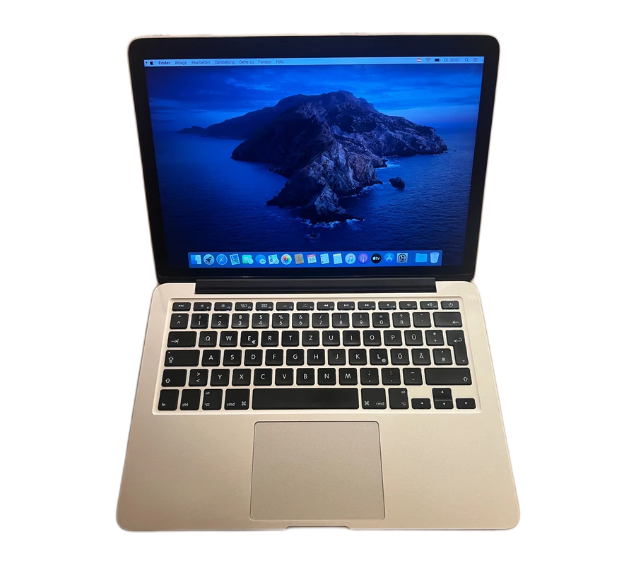 Geöffnetes Apple MacBook Pro A1425 mit Display, Tastatur und vollständiger Handballenauflage